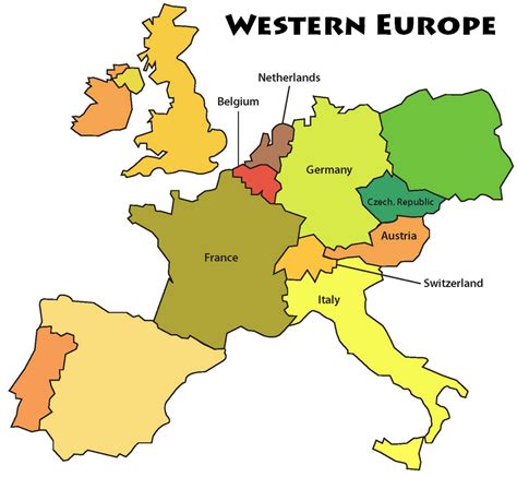north western europe map